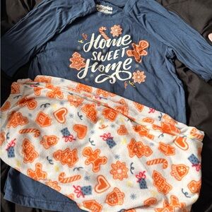 Blue and Orange Christmas Pajamas